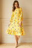 Платье 466/20, желтый/ласточки