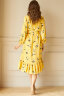 Платье 466/20, желтый/ласточки