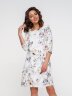 Платье 097/2, молочный/цветы