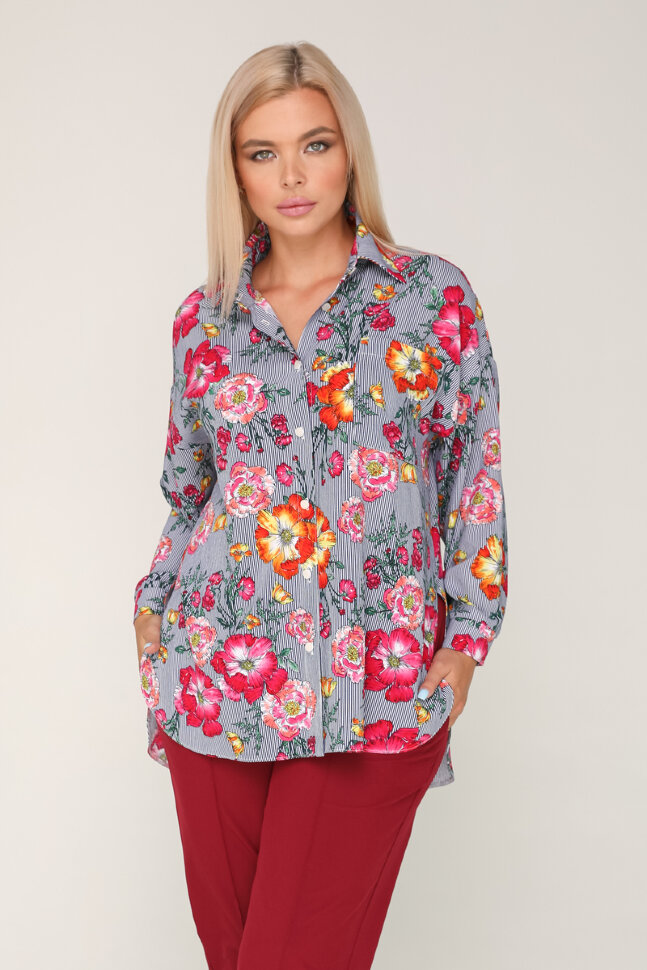 Блуза 227/2 полоска принт