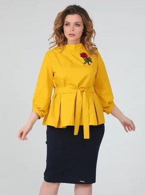 Блуза 119, горчичный
