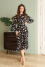 Платье 466/2, черный/цветы
