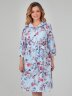 Платье 149, голубой/цветы