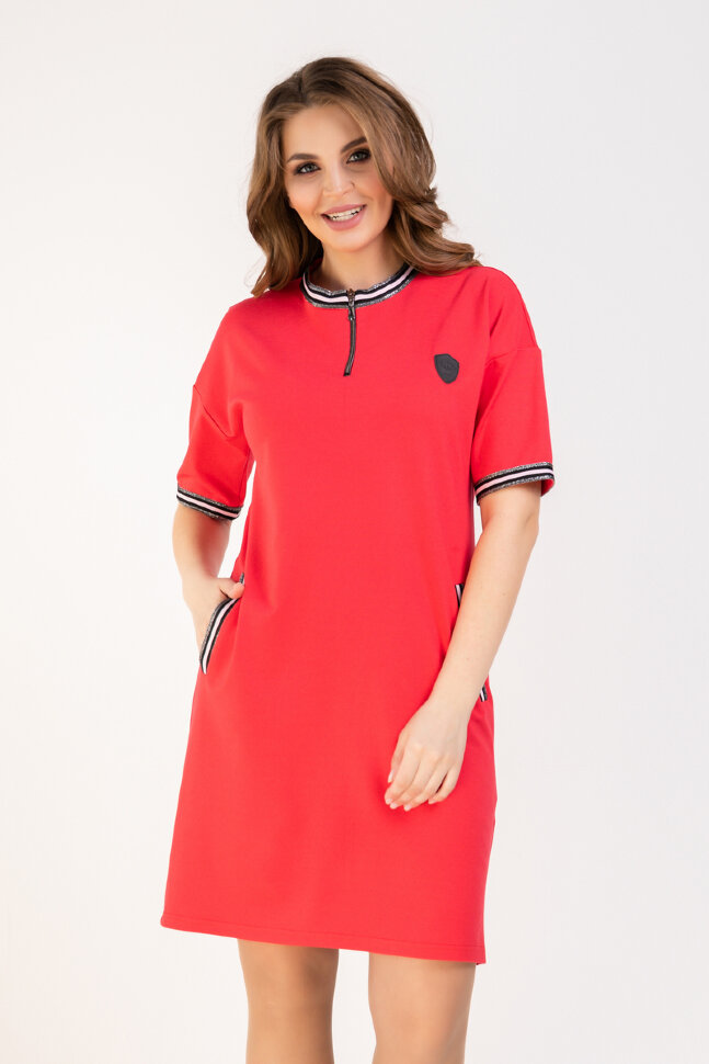 Платье 333/4-УЦ малиново-красный