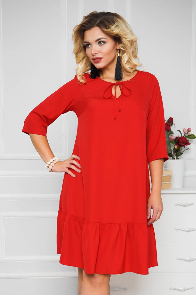 Платье 037-УЦ1, красный