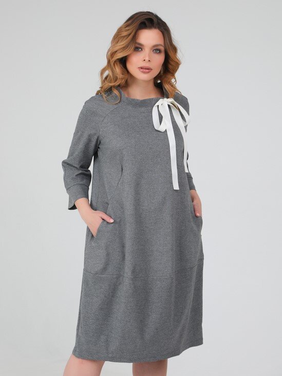 Платье 050/5, серый меланж