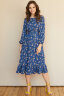 Платье 466/16, синий/цветы