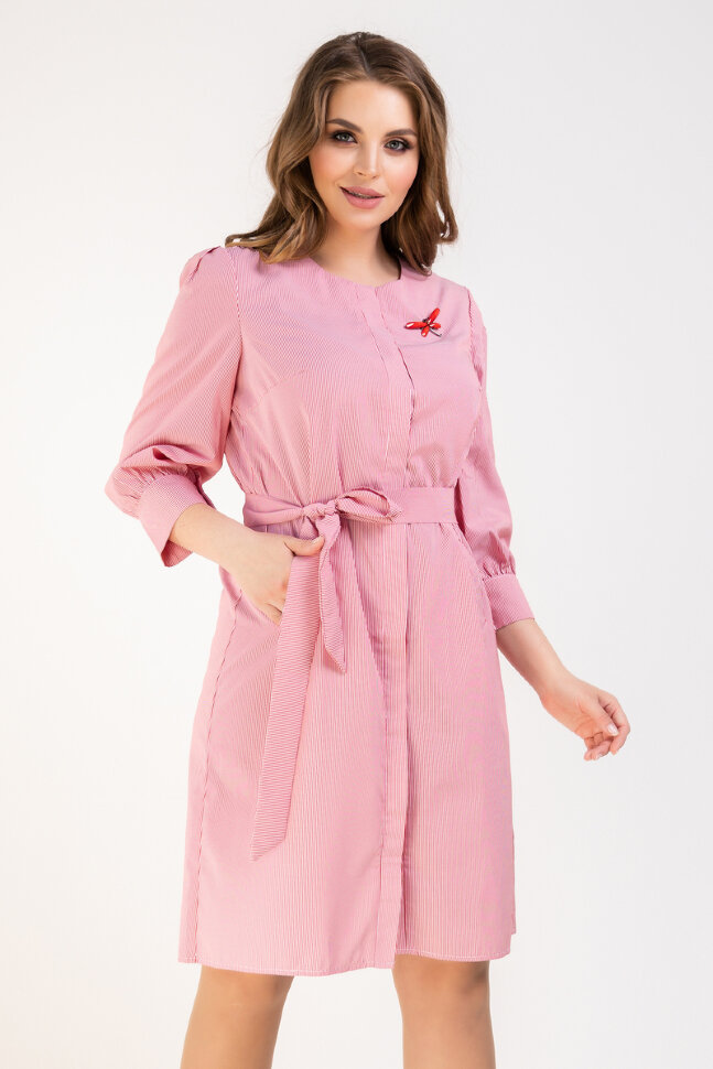 Платье 225 красная полоска