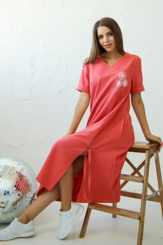 Платье 346/4, терракотовый