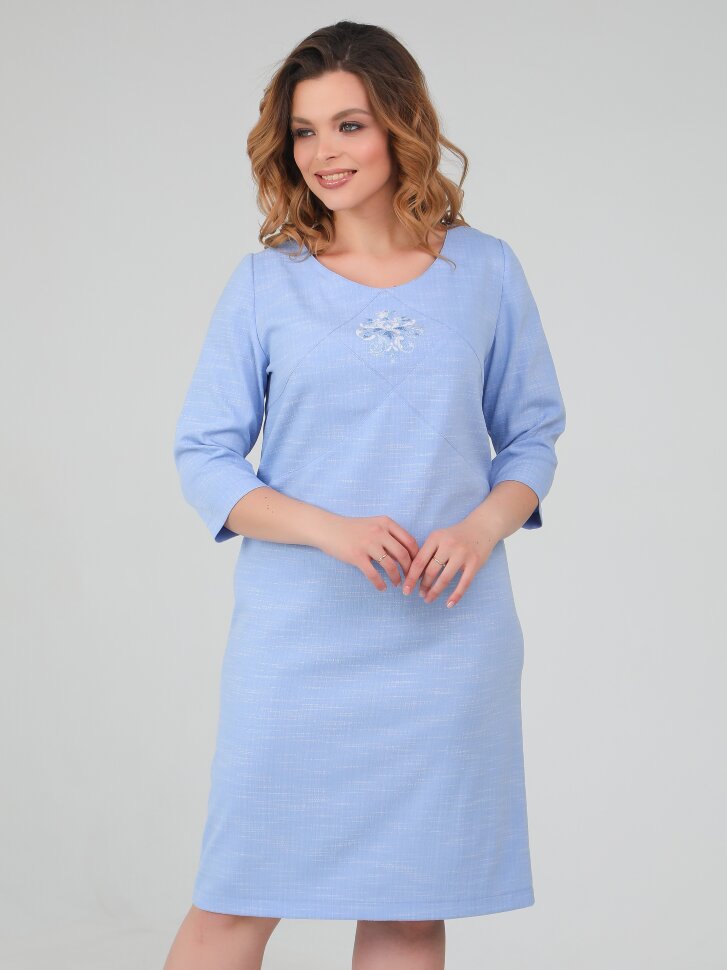 Платье 150, голубой меланж