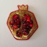 Брошь ручной работы "Гранат"