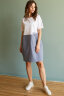 Платье 482/1, белый/стальной