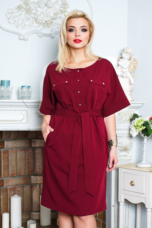 Платье 058, бордовый