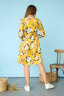 Платье 097/6 горчица/цветы