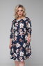 Платье 097/7 синий/цветы