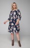 Платье 097/7 синий/цветы