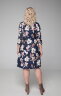 Платье 097/7 синий/цветы