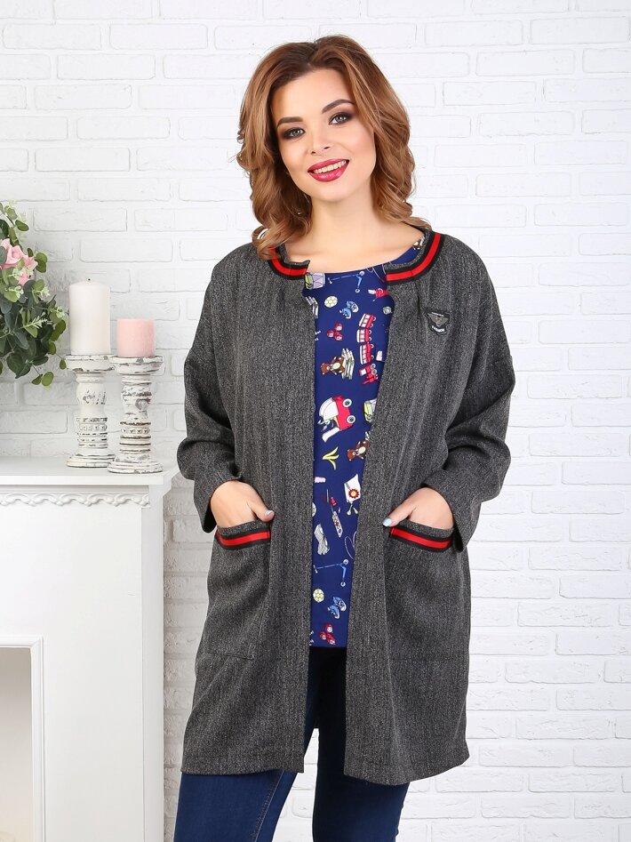 Пальто 070/1, серый