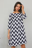 Платье 097/10 темно-синий/зигзаг