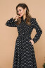 Платье 451/3, черный/горох