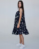 Сарафан 361/1, темно-синий/принт цветы