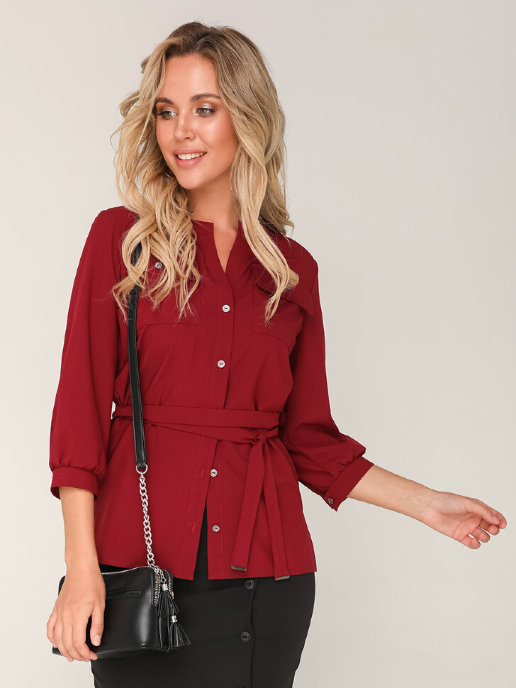 Блуза 214/1-УЦ вишня