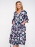 Платье 054/3, джинс/цветы