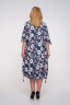 Платье 054/3, джинс/цветы