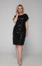 Платье 312 черный пайетки