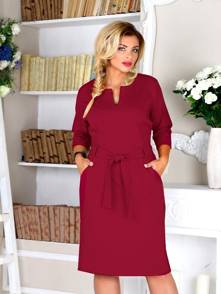 Платье 021/4, марсала