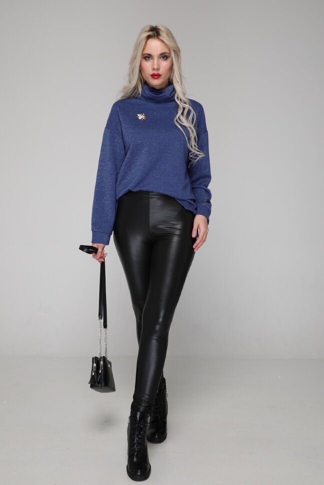 Джемпер 305/1 ночная синь/блеск