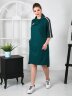 Платье 080/1, изумруд с лампасом