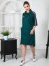 Платье 080/1, изумруд с лампасом
