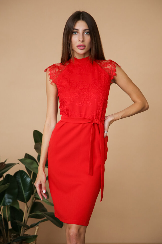 Платье 304 красный