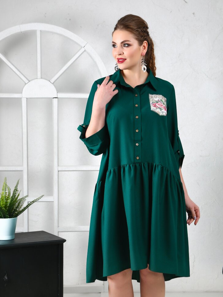 Платье 062/2, зеленое
