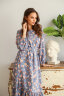 Платье 466/8, небесно-голубой/цветы