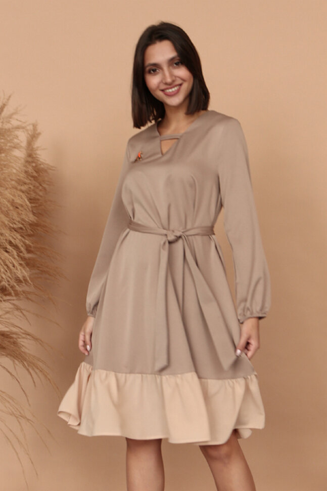 Платье 252/1 темно-бежевый