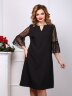 Платье 095, черный/горох