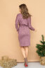 Платье 454, брусника/меланж