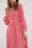 Платье 466/5, красно-белая полоска