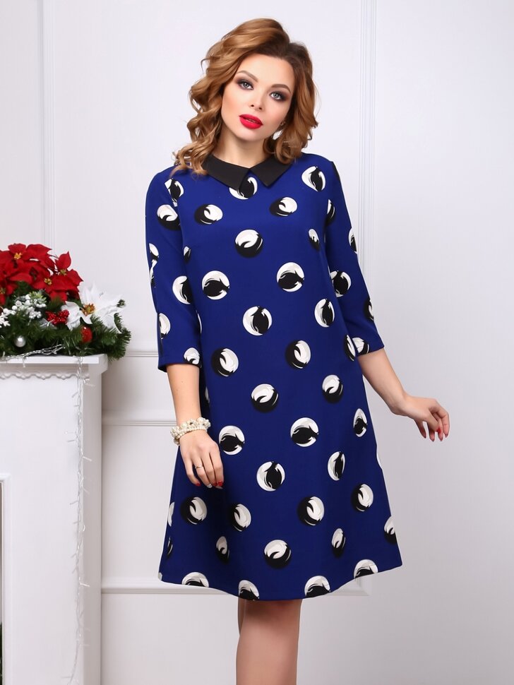 Платье 097, синий принт