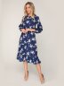 Платье 210 синий/принт