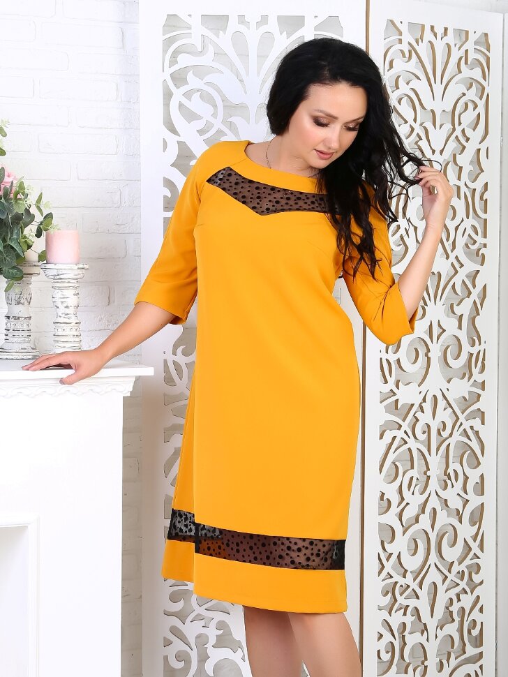 Платье 034/1, Горчичный