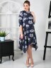 Платье 106/2, синий/цветы
