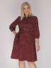 Платье 149/2 бордо/горох