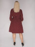 Платье 149/2 бордо/горох