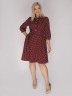 Платье 149/2 бордо/горох