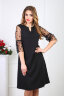 Платье 095/1, черный/звезды
