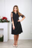 Платье 095/1, черный/звезды