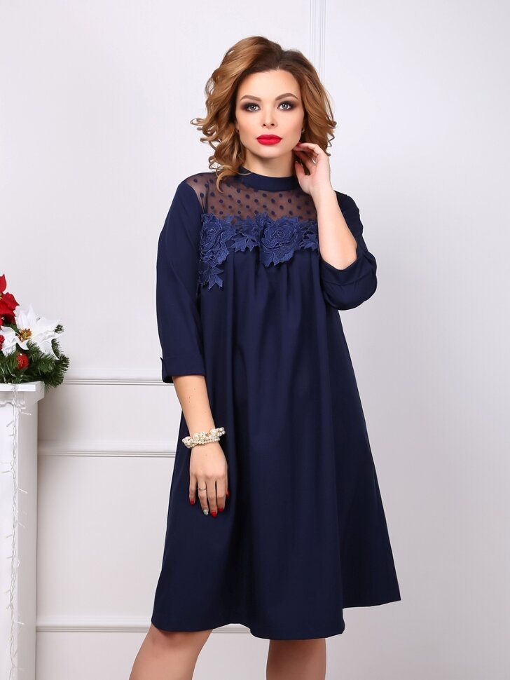 Платье 096, синий